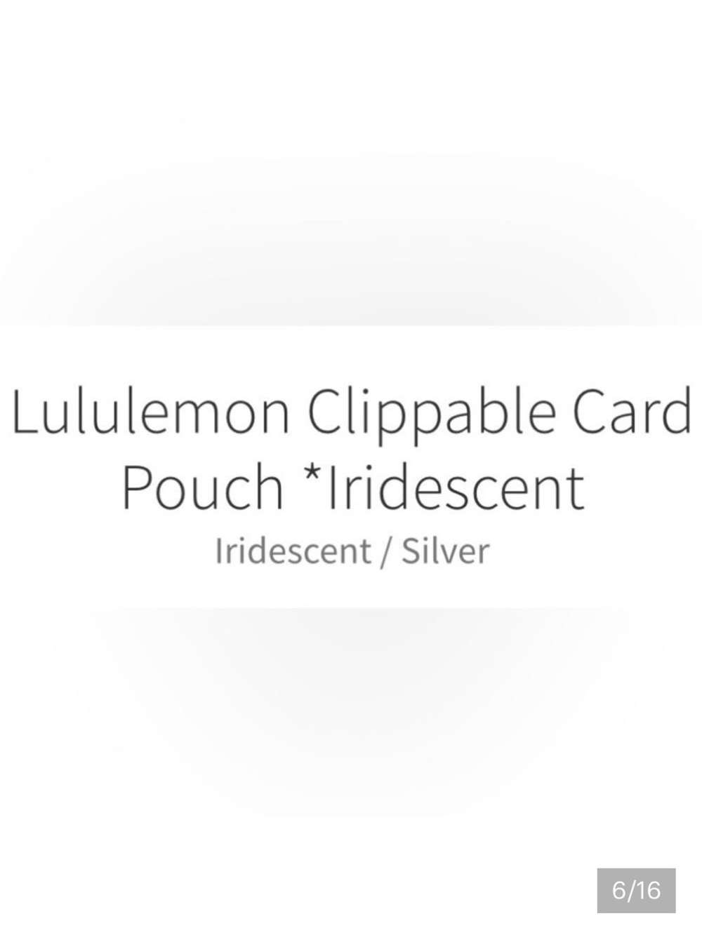 lululemon Iridescent Silver Clippable Card Pouch - Picture 5 of 7
